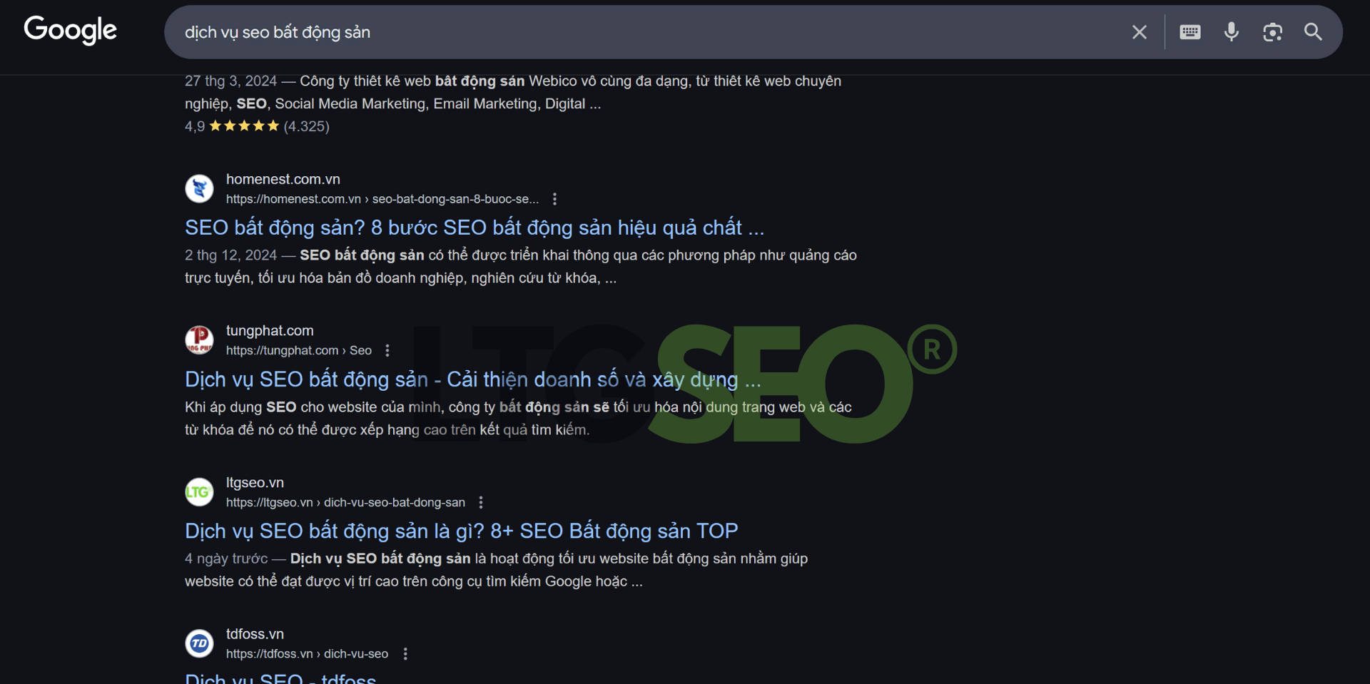 dich vu seo bat dong san ltgseo vn