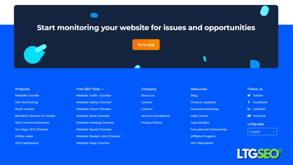 footer link ltgseo vn